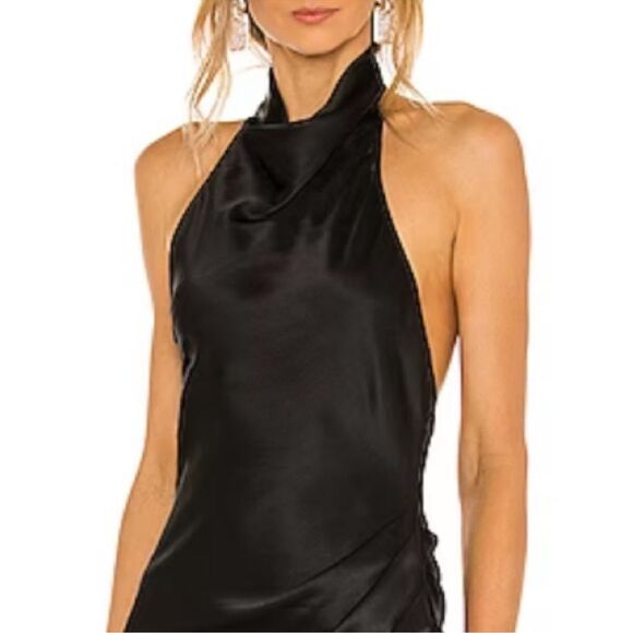 NWT Amanda Uprichard X REVOLVE Samba
Gown in Black Silk Medium - Picture 3 of 15